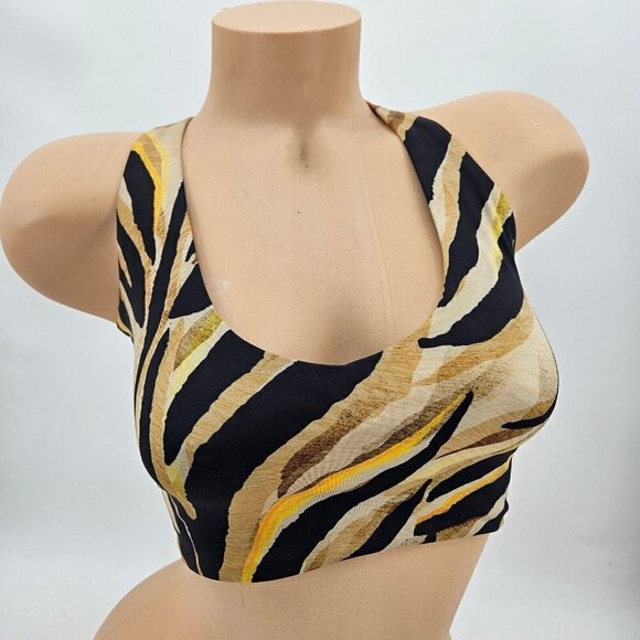 New Savage x Fenty Wildcat Strappy Back Tank Bra Womens L Animal Instinxx Brown - Picture 3 of 8